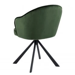 Loftscape Chaise à accoudoirs Chamby I - Velours / Fer - Vert foncé / Noir -Chaises Soldes 2022 1000357419 220621 050 DETAILS P000000001000357419