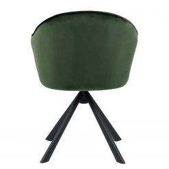 Loftscape Chaise à accoudoirs Chamby I - Velours / Fer - Vert foncé / Noir -Chaises Soldes 2022 1000357419 220621 060 DETAILS P000000001000357419