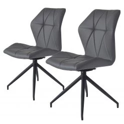 Loftscape Chaises capitonnées Frontera (lot de 2) - Gris