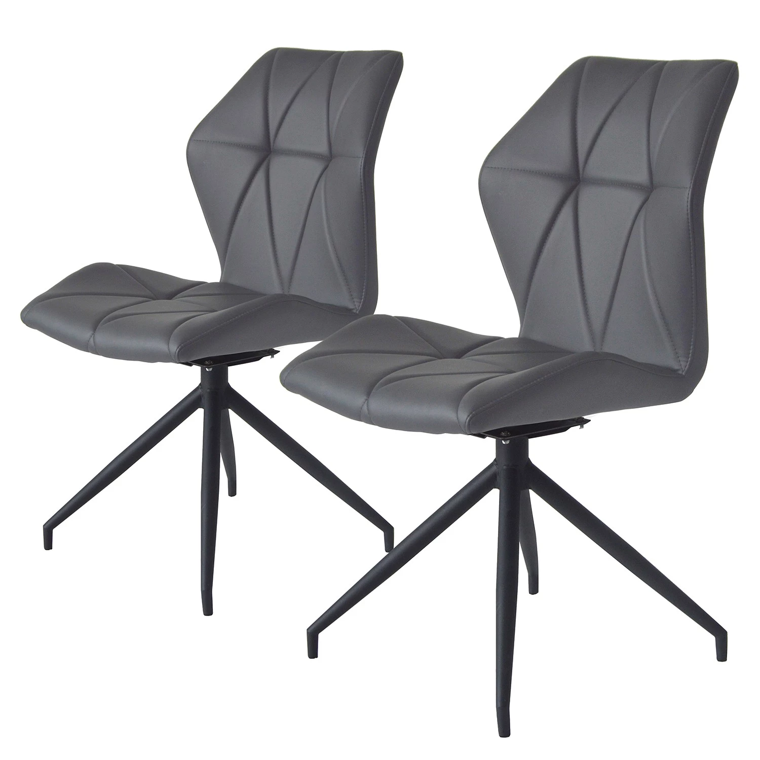 Loftscape Chaises capitonnées Frontera (lot de 2) - Gris 3 Loftscape Chaises capitonnées Frontera (lot de 2) - Gris