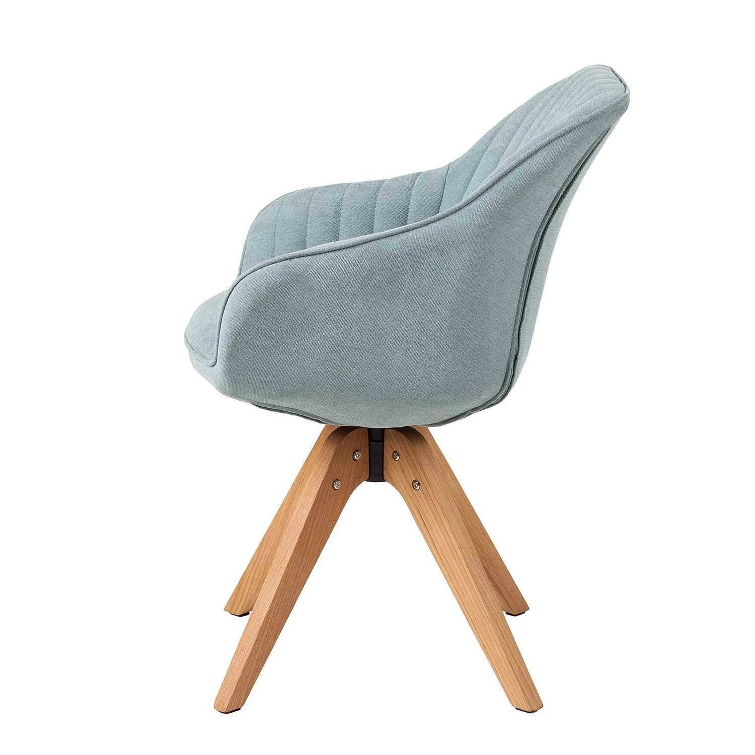 Mørteens Chaise à accoudoirs Ermelo I - rotatif - Tissu / Chêne massif - Bleu clair - 1 set 8 Mørteens Chaise à accoudoirs Ermelo I - rotatif - Tissu / Chêne massif - Bleu clair - 1 set – Image 6