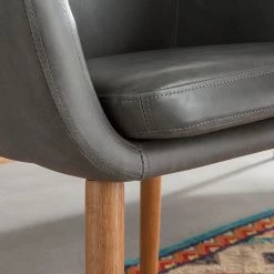 Mørteens Chaises à accoudoirs Nicholas - Cuir synthétique Aken: Gris clair vintage - 1 chaise 21 Mørteens Chaises à accoudoirs Nicholas - Cuir synthétique Aken: Gris clair vintage - 1 chaise -Chaises Soldes 2022 armlehnenstuhl nicholas i kunstleder hellgrau 3784848