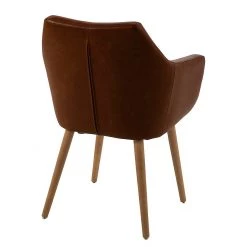 Mørteens Chaises à accoudoirs Nicholas - Cuir synthétique Aken: Marron vintage - 1 chaise -Chaises Soldes 2022 armlehnenstuhl nicholas i kunstleder schokolade 3784744