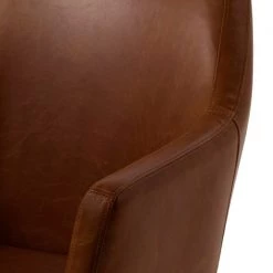Mørteens Chaises à accoudoirs Nicholas - Cuir synthétique Aken: Marron vintage - 1 chaise -Chaises Soldes 2022 armlehnenstuhl nicholas i kunstleder schokolade 3784752
