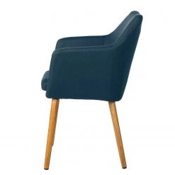 Mørteens Chaises à accoudoirs Nicholas - Tissu Cors: Bleu jean - 1 chaise -Chaises Soldes 2022 armlehnenstuhl nicholas ii webstoff eiche massiv jeansblau 5125400