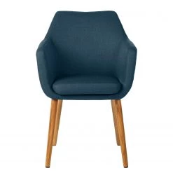 Mørteens Chaises à accoudoirs Nicholas - Tissu Cors: Bleu jean - 1 chaise -Chaises Soldes 2022 armlehnenstuhl nicholas ii webstoff eiche massiv jeansblau 5125404