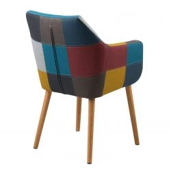 Mørteens Chaise à accoudoirs Nicholas III - Tissu Cors: Patchwork: Multicolore -Chaises Soldes 2022 armlehnenstuhl nicholas iii webstoff eiche massiv grau bordeaux 3791120