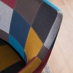 Mørteens Chaise à accoudoirs Nicholas III - Tissu Cors: Patchwork: Multicolore -Chaises Soldes 2022 armlehnenstuhl nicholas iii webstoff eiche massiv grau bordeaux 4185676