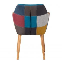 Mørteens Chaise à accoudoirs Nicholas III - Tissu Cors: Patchwork: Multicolore -Chaises Soldes 2022 armlehnenstuhl nicholas iii webstoff eiche massiv grau bordeaux 4207640