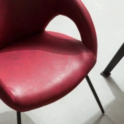 Ars manufacti Chaise à accoudoirs Woodlawn II - Bordeaux - 1 chaise -Chaises Soldes 2022 armlehnenstuhl woodlawn ii kunstleder metall bordeaux 4786928