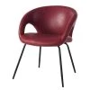 Ars manufacti Chaise à accoudoirs Woodlawn II - Bordeaux - 1 chaise -Chaises Soldes 2022 armlehnenstuhl woodlawn ii kunstleder metall rot 4406956