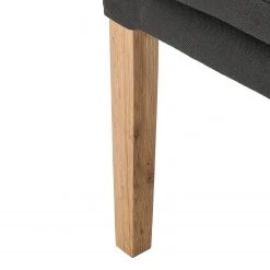 Maison Belfort Chaise à accoudoirs Austin - Tissu Kyra: Gris foncé -Chaises Soldes 2022 armlehnstuhl austin webstoff eiche massiv dunkelgrau 4191760