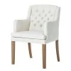 Maison Belfort Chaise à accoudoirs Austin - Tissu Kyra: Blanc -Chaises Soldes 2022 armlehnstuhl austin webstoff weiss 312957