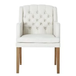 Maison Belfort Chaise à accoudoirs Austin - Tissu Kyra: Blanc -Chaises Soldes 2022 armlehnstuhl austin webstoff weiss 312959