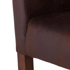 Maison Belfort Chaise à accoudoirs Lincoln II - Marron -Chaises Soldes 2022 armlehnstuhl lincoln kunstleder braun birke hellbraun 622738