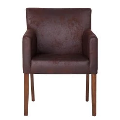 Maison Belfort Chaise à accoudoirs Lincoln II - Marron -Chaises Soldes 2022 armlehnstuhl lincoln kunstleder braun birke hellbraun 622750