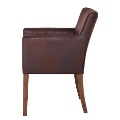Maison Belfort Chaise à accoudoirs Lincoln II - Marron -Chaises Soldes 2022 armlehnstuhl lincoln kunstleder braun birke hellbraun 622754