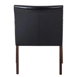 Maison Belfort Chaise à accoudoirs Lincoln I - Imitation cuir noir / bouleau brun foncé -Chaises Soldes 2022 armlehnstuhl lincoln kunstleder schwarz birke hellbraun 309326