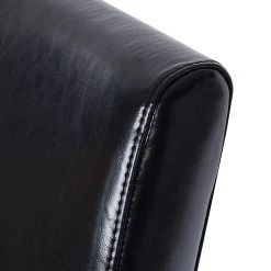Maison Belfort Chaise à accoudoirs Lincoln I - Imitation cuir noir / bouleau brun foncé -Chaises Soldes 2022 armlehnstuhl lincoln kunstleder schwarz birke hellbraun 309328