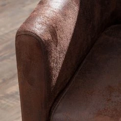 Maison Belfort Chaise à accoudoirs Lincoln II - Marron -Chaises Soldes 2022 armlehnstuhl lincoln microfaser braun birke dunkelbraun 4017608