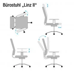 Duo Collection Chaise de bureau Linz II - Tissu noir -Chaises Soldes 2022 buerostuhl linz ii stoff schwarz 317745
