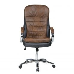 Duo Collection Fauteuil de bureau Marco -Chaises Soldes 2022 chefsessel mads kunstleder vintage braun schwarz 3337345