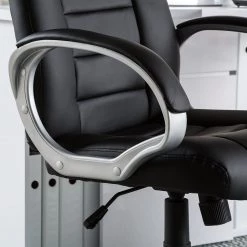 Fredriks Fauteuil de direction Steve II - Imitation cuir - Noir -Chaises Soldes 2022 chefsessel steve ii kunstleder schwarz 3374905