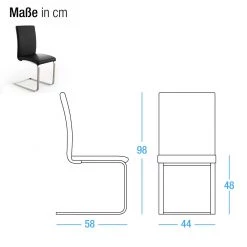 Fredriks Chaises cantilever Augusta I (lot de 2) - Cuir Aude: Noir - Sans accoudoirs 27 Fredriks Chaises cantilever Augusta I (lot de 2) - Cuir Aude: Noir - Sans accoudoirs -Chaises Soldes 2022 designer schwingstuhl augusta 2er set echtleder schwarz 1351865
