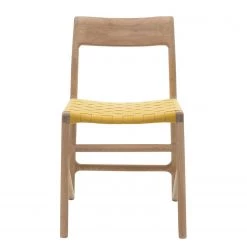 Studio Copenhagen Chaises Fleek - Jaune - Lot de 2 - Sans accoudoirs -Chaises Soldes 2022 esszimmerstuhl fawn 2er set baumwolle eiche massiv gelb 3864072