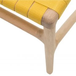 Studio Copenhagen Chaises Fleek - Jaune - Lot de 2 - Sans accoudoirs -Chaises Soldes 2022 esszimmerstuhl fawn 2er set baumwolle eiche massiv gelb 3864084