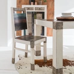 Wolf-Möbel Chaises Goa White (lot de 2) - Multicolore -Chaises Soldes 2022 esszimmerstuhl goa white 2er set mehrfarbig 4028372