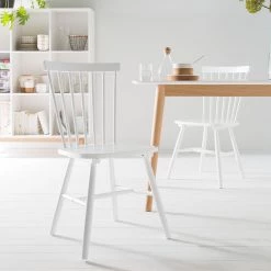 Mørteens Chaises Jalenas (lot de 2) - Blanc 28 Mørteens Chaises Jalenas (lot de 2) - Blanc -Chaises Soldes 2022 esszimmerstuhl jalenas 2er set gummibaum massiv weiss 4300052