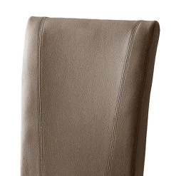 Ars Natura Chaises Karlsborg (lot de 2) - Cuir synthétique cappuccino / Hêtre marron foncé -Chaises Soldes 2022 esszimmerstuhl karlsborg 2er set kunstleder cappuccino buche dunkelbraun 274370