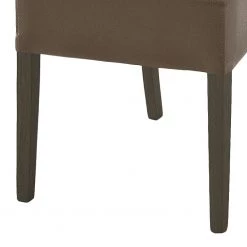 Ars Natura Chaises Lenya (lot de 2) - Cuir synthétique cappuccino / Hêtre marron foncé -Chaises Soldes 2022 esszimmerstuhl lenya kunstleder cappuccino buche dunkelbraun 255684