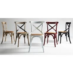 Ridgevalley Chaises Mattutina (lot de 2) - Marron clair -Chaises Soldes 2022 esszimmerstuhl mattutina 2er set ulme massiv rattan braun 1282022