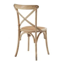 Ridgevalley Chaises Mattutina (lot de 2) - Marron clair -Chaises Soldes 2022 esszimmerstuhl mattutina 2er set ulme massiv rattan braun 1282066