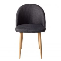 Mørteens Chaises Sangba (lot de 2) - Tissu / Métal -Chaises Soldes 2022 esszimmerstuhl sangba 2er set webstoff metall anthrazit 4744960