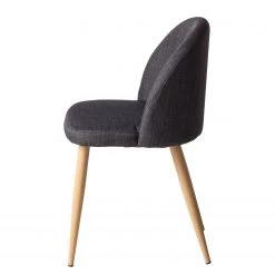 Mørteens Chaises Sangba (lot de 2) - Tissu / Métal -Chaises Soldes 2022 esszimmerstuhl sangba 2er set webstoff metall anthrazit 4744964