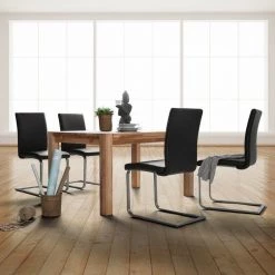 Fredriks Chaises cantilever Augusta I (lot de 2) - Cuir Aude: Noir - Sans accoudoirs 19 Fredriks Chaises cantilever Augusta I (lot de 2) - Cuir Aude: Noir - Sans accoudoirs -Chaises Soldes 2022 freischwinger augusta i 2er set echtleder schwarz 454290