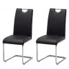 Roomscape Chaise cantilever Pasala - Noir - Lot de 2 -Chaises Soldes 2022 freischwinger pasala 2er set kunstleder schwarz 4431620