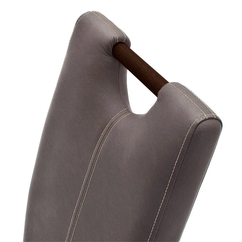 Ars Natura Chaises rembourrées Alessia (lot de 2) - Marron / Hêtre marron foncé 5 Ars Natura Chaises rembourrées Alessia (lot de 2) - Marron / Hêtre marron foncé – Image 3