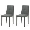 Mørteens Chaises Desana (lot de 2) - Gris foncé -Chaises Soldes 2022 polsterstuhl desana 2er set webstoff dunkelgrau 4400812