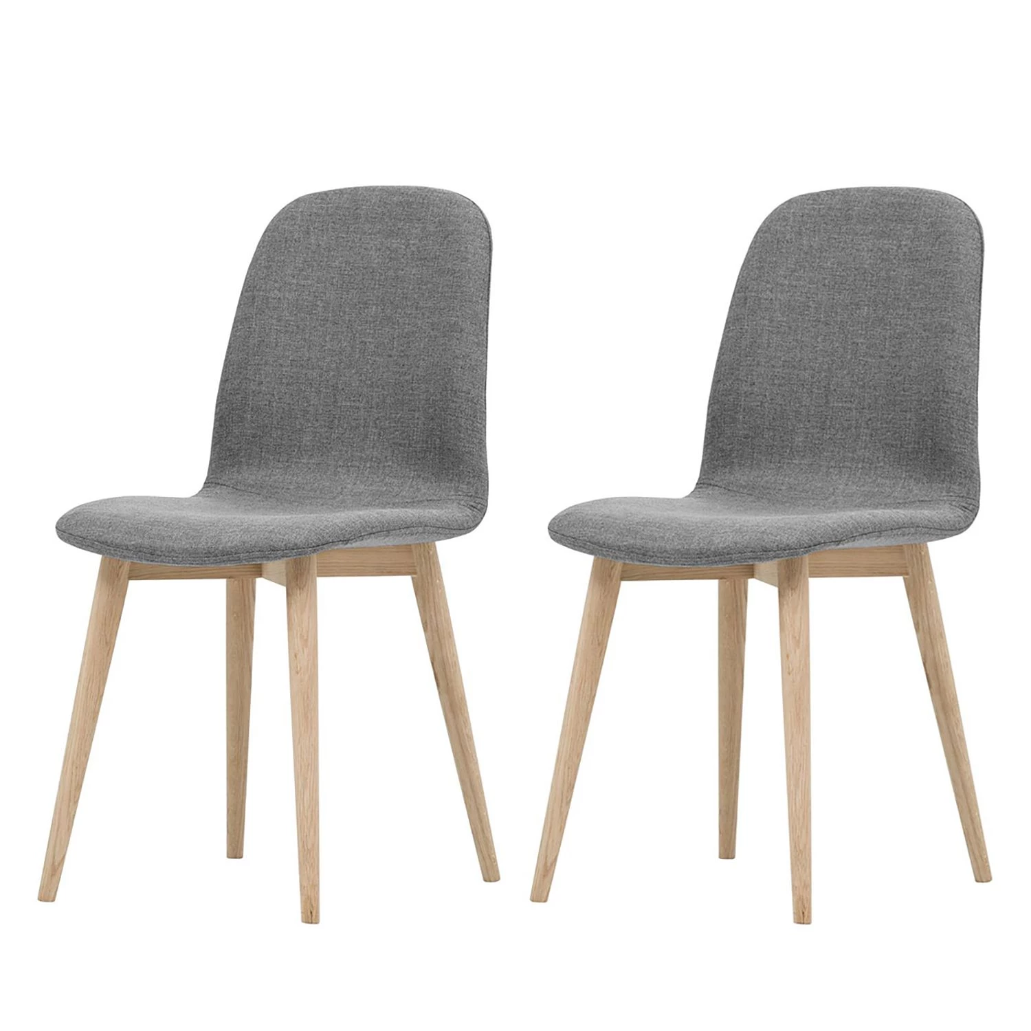 Studio Copenhagen Chaises rembourrées Helvig I (lot de 2) - Tissu Vesta : Gris foncé 3 Studio Copenhagen Chaises rembourrées Helvig I (lot de 2) - Tissu Vesta : Gris foncé