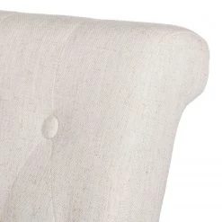 Maison Belfort Chaises capitonnées Jeanne (lot de 2) - Tissu / Chêne massif - Crème -Chaises Soldes 2022 polsterstuhl jeanne 2er set leinenstoff creme 1986270