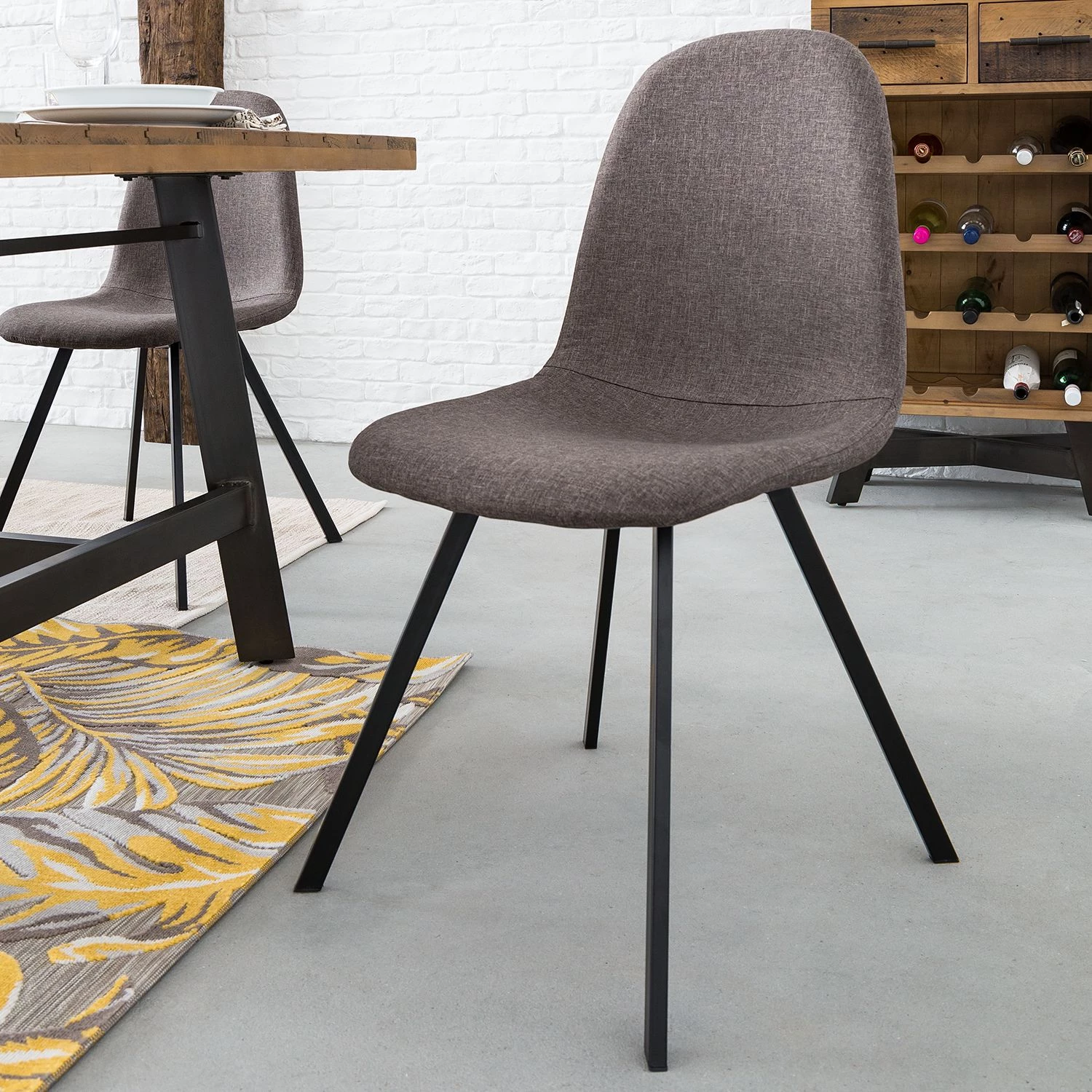 Mooved Chaises Kallax I (lot de 2) - Tissu / Métal 4 Mooved Chaises Kallax I (lot de 2) - Tissu / Métal – Image 2