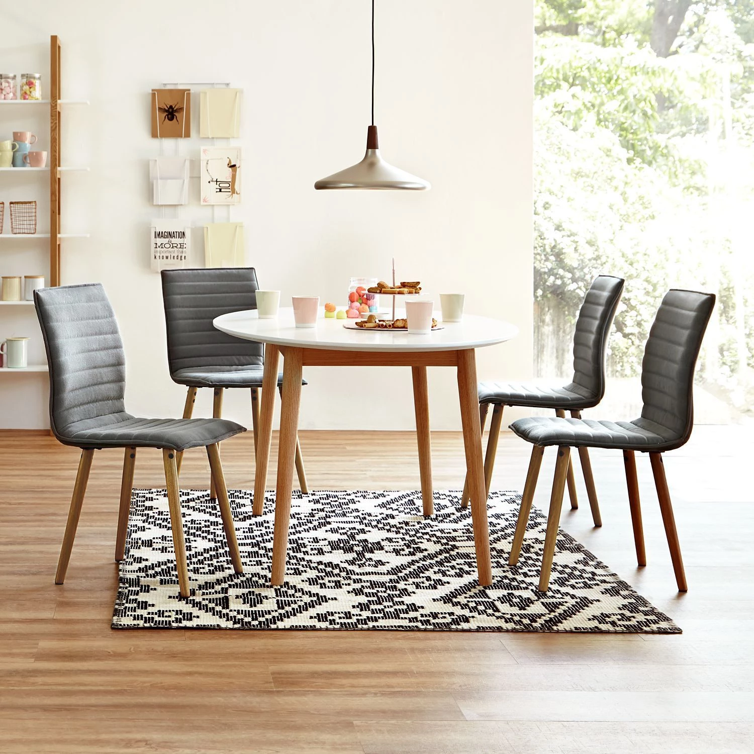 Mørteens Chaise capitonnée Kean I - Gris - Lot de 2 4 Mørteens Chaise capitonnée Kean I - Gris - Lot de 2 – Image 2