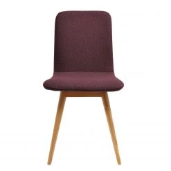 Studio Copenhagen Chaises rembourrées Loca (lot de 2) - Tissu Muya : Aubergine -Chaises Soldes 2022 polsterstuhl loca 2er set eiche massiv violett 3866508