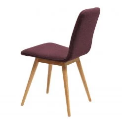 Studio Copenhagen Chaises rembourrées Loca (lot de 2) - Tissu Muya : Aubergine -Chaises Soldes 2022 polsterstuhl loca 2er set eiche massiv violett 3866516