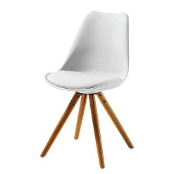 Norrwood Chaises Thirza (lot de 4) - Blanc -Chaises Soldes 2022 polsterstuhl thirza kunstleder kunststoff weiss 1284470