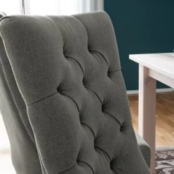 Maison Belfort Chaises Waroona (lot de 2) - Tissu / Chêne massif - Gris / Chêne -Chaises Soldes 2022 polsterstuhl waroona webstoff 2er set eiche massiv grau eiche 4850984